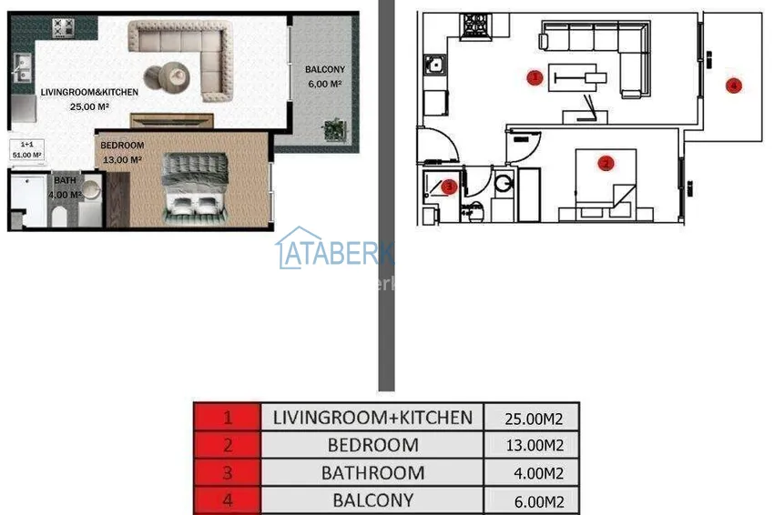 Buy cheap Real estate in Gazipasa from an investor - 1+1 apartment in a complex with a transfer to the sea 1 