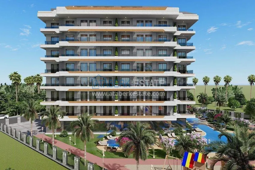 Real estate in Gazipasa from an investor - 1+1 apartment in a complex with a transfer to the sea 1 