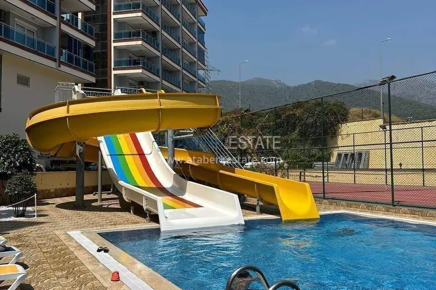 Apartment 1+1 in Alanya with sea view — furniture, prestigious complex, Oba district 10 