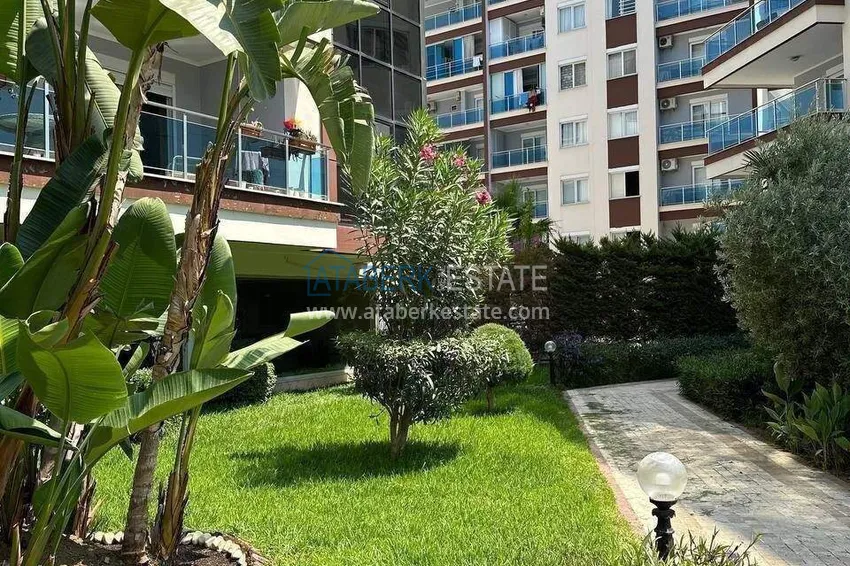 Apartment 1+1 in Alanya with sea view — furniture, prestigious complex, Oba district 13 