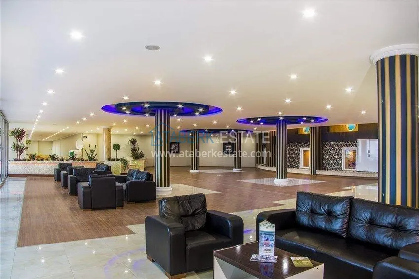 Apartment 1+1 in Alanya with sea view — furniture, prestigious complex, Oba district 15 