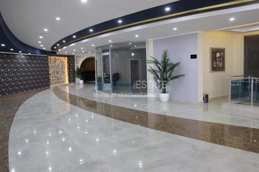 Apartment 1+1 in Alanya with sea view — furniture, prestigious complex, Oba district 16 