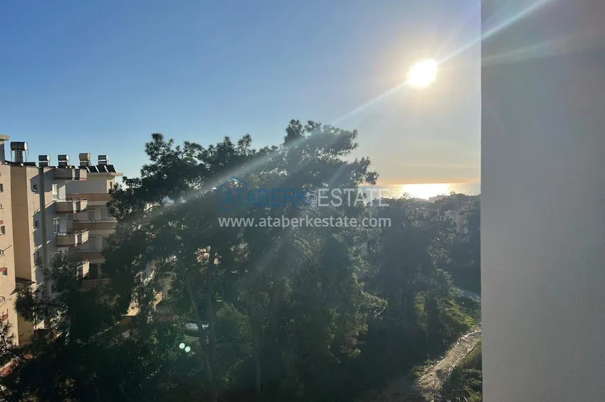 Purchase  1+1 apartment with sea view in Alanya, Avsallar district  15 