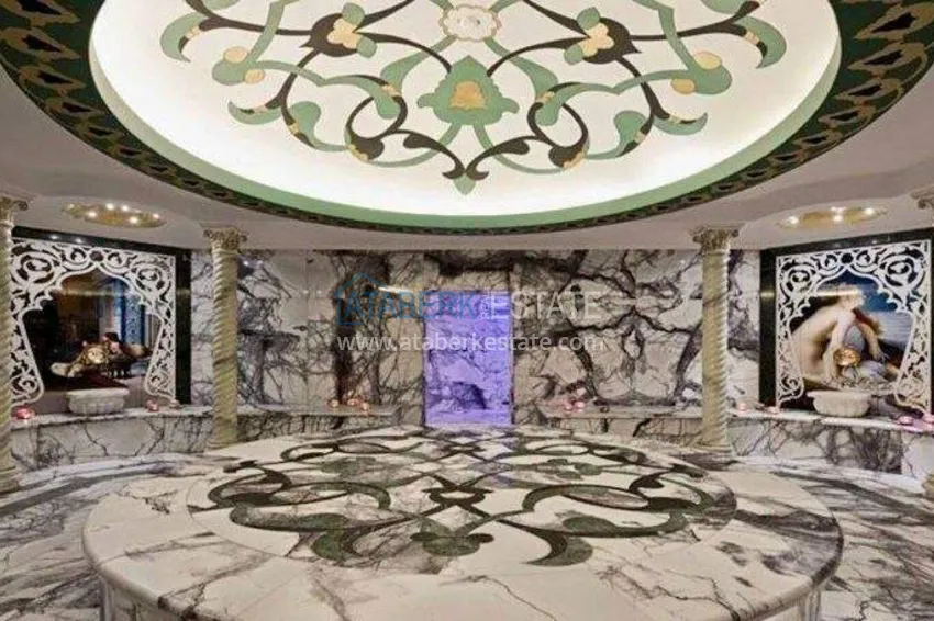 Apartment 1+1 in Alanya with sea view — furniture, prestigious complex, Oba district 21 