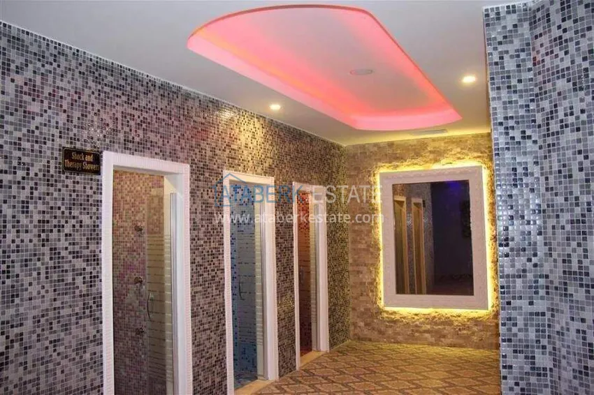 Apartment 1+1 in Alanya with sea view — furniture, prestigious complex, Oba district 22 
