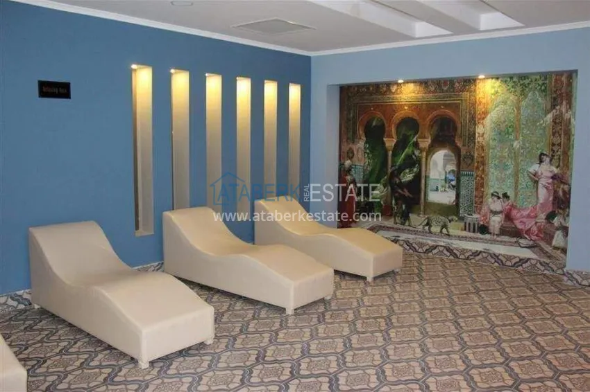 Apartment 1+1 in Alanya with sea view — furniture, prestigious complex, Oba district 23 