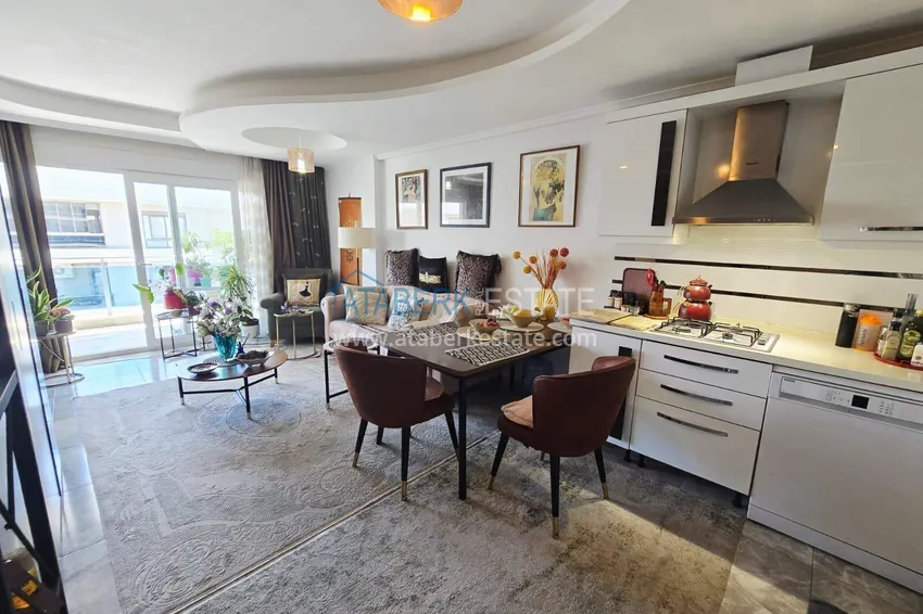 Purchase  Apartment 1+1 in Alanya with sea view — furniture, prestigious complex, Oba district 4 