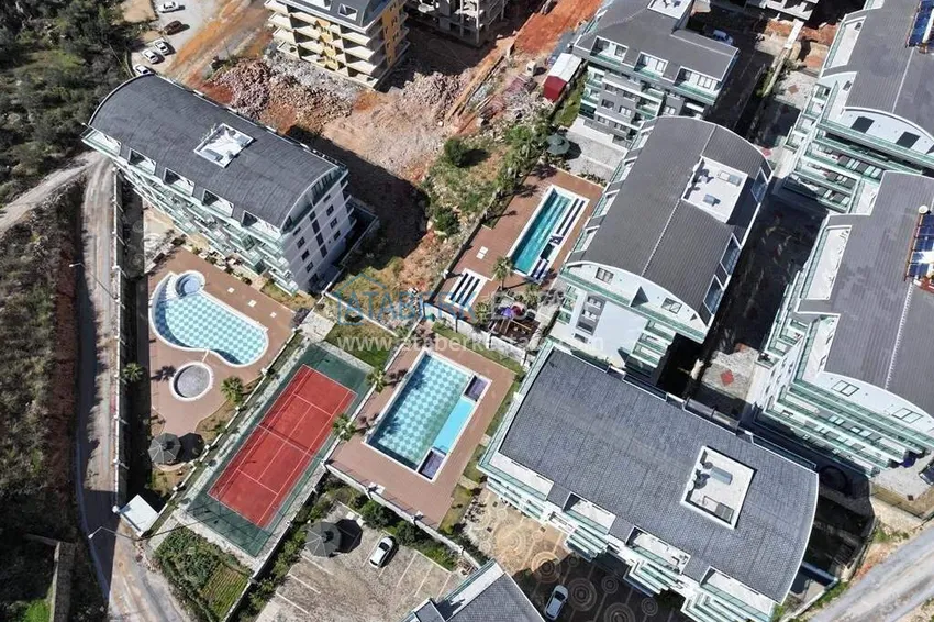 1+1 furnished apartment in Alanya, Oba district   5 