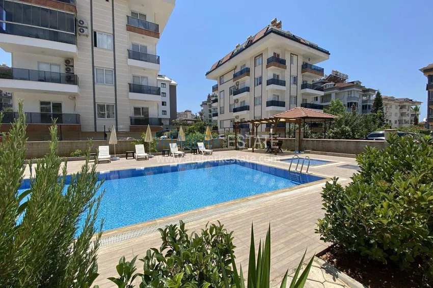 2+1 apartment in Alanya for residence permit and citizenship - furniture, glazed balcony, Oba district 5 