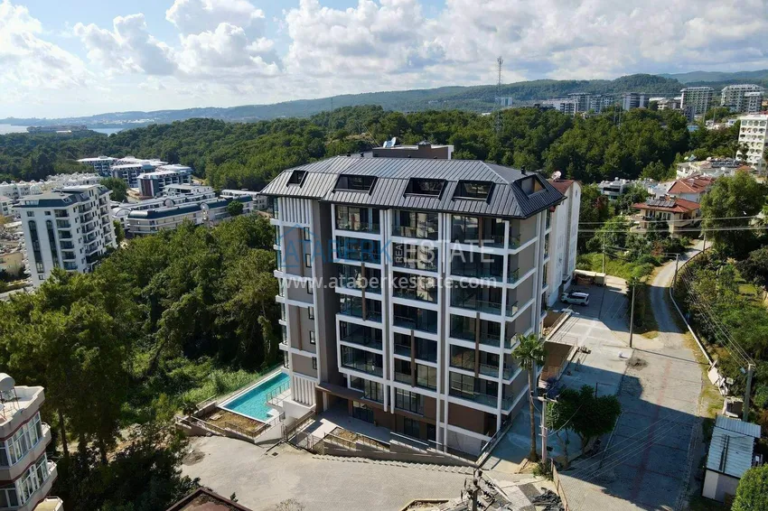 1+1 apartment with sea view in Alanya, Avsallar district  6 