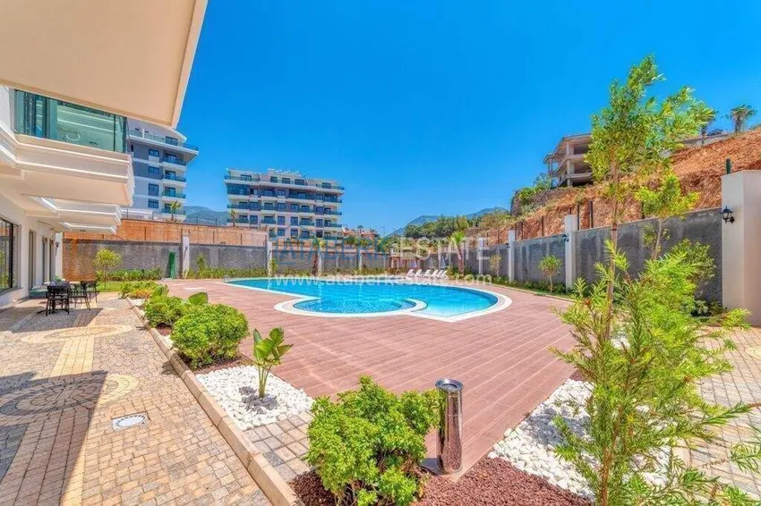 1+1 furnished apartment in Alanya, Oba district   9 