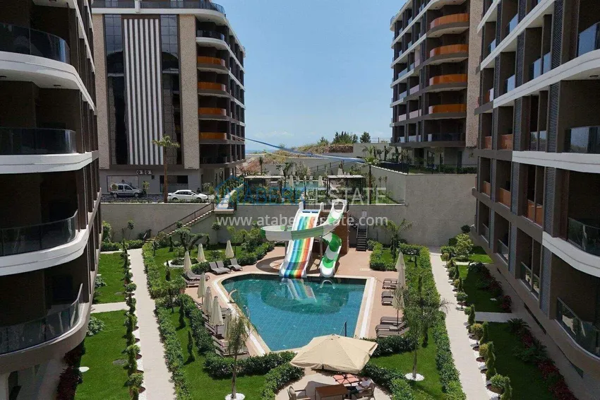 A new stylish investment project at the excavation stage in Oba, Alanya 13
