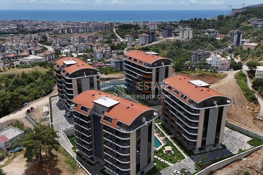 A new stylish investment project at the excavation stage in Oba, Alanya 2