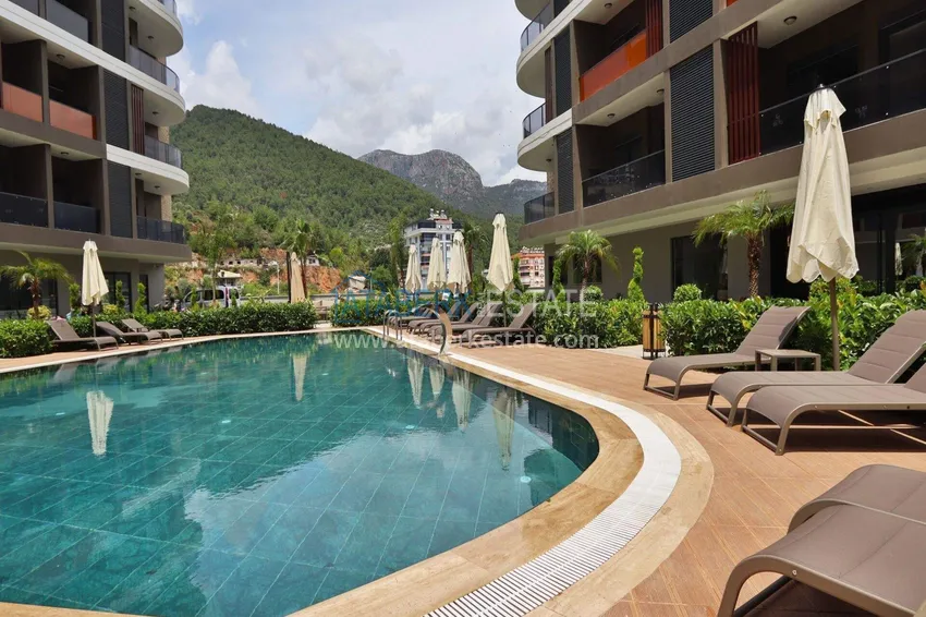 A new stylish investment project at the excavation stage in Oba, Alanya 19