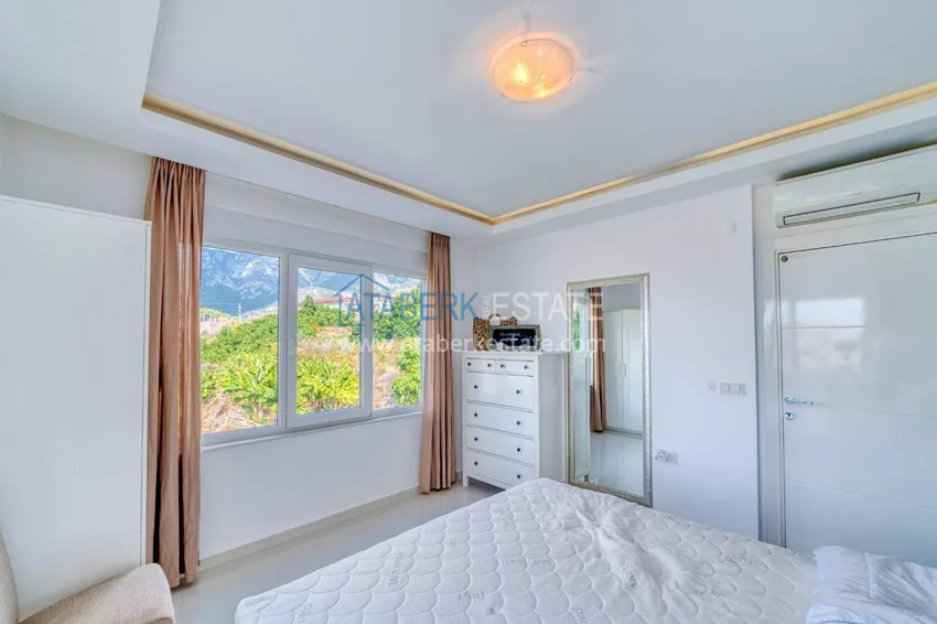 Purchase  4+1 two-story private villa in Alanya — furniture, swimming pool, sea view, Kargicak district 14 