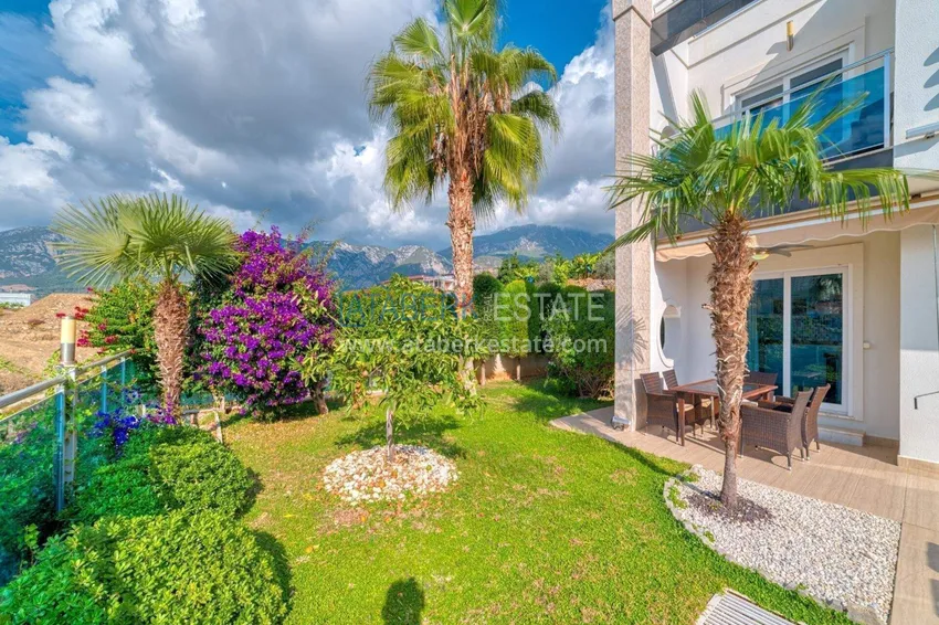 4+1 two-story private villa in Alanya — furniture, swimming pool, sea view, Kargicak district 14 