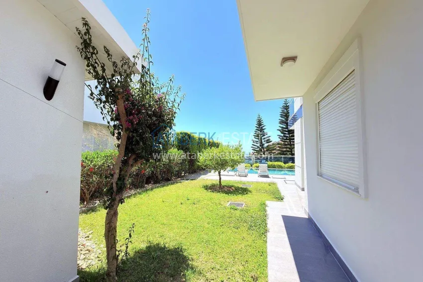 4+1 two-story private villa in Alanya — furniture, swimming pool, sea view, Kargicak district 17 