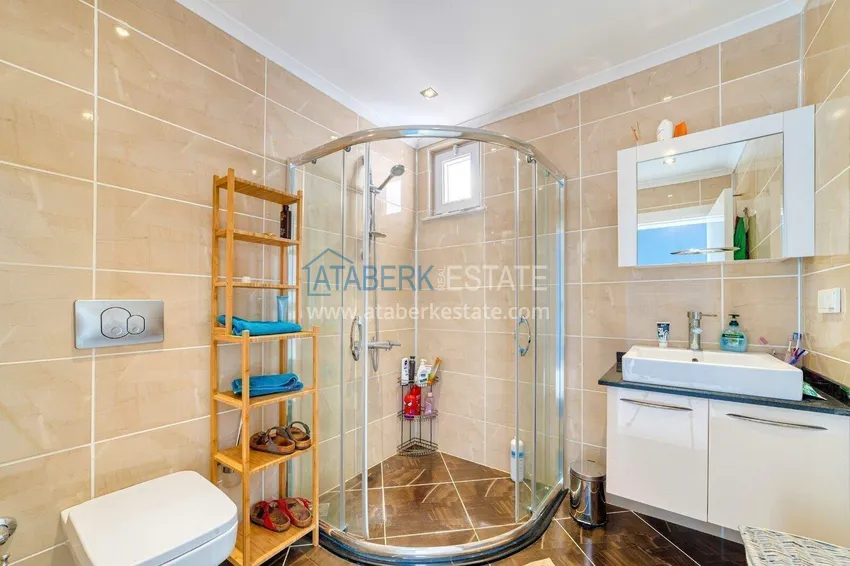 Purchase  4+1 two-story private villa in Alanya — furniture, swimming pool, sea view, Kargicak district 19 