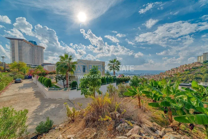 4+1 two-story private villa in Alanya — furniture, swimming pool, sea view, Kargicak district 19 