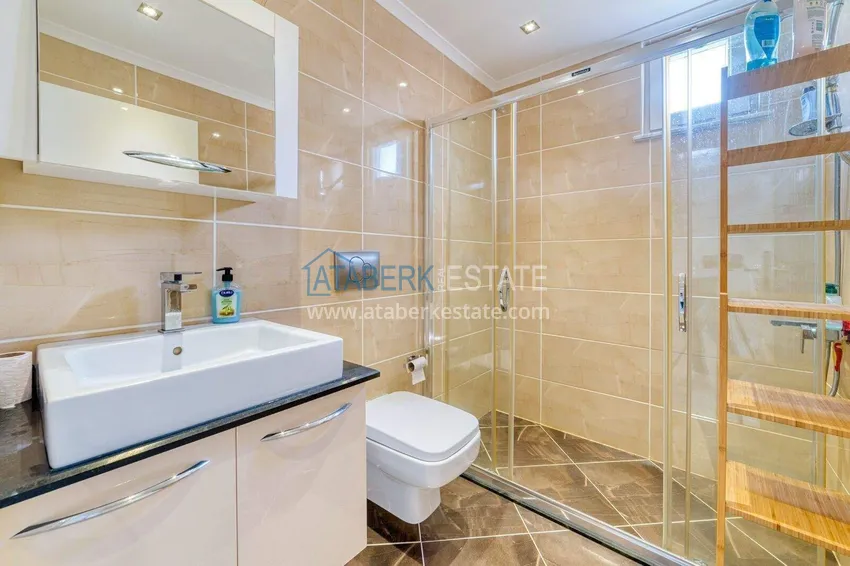Purchase  4+1 two-story private villa in Alanya — furniture, swimming pool, sea view, Kargicak district 21 