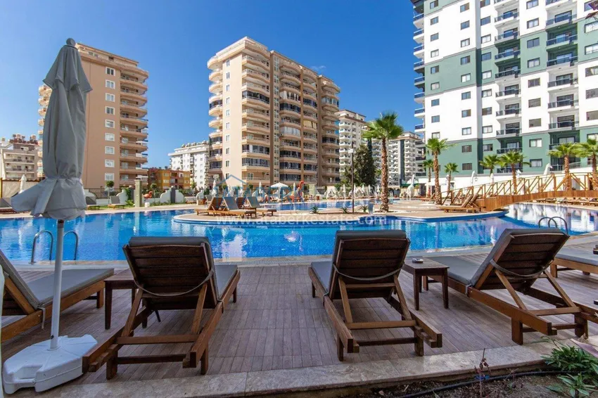 1+1 apartment in Alanya, Mahmutlar district — furniture, mountain view 22 