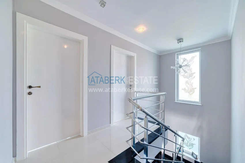 Purchase  4+1 two-story private villa in Alanya — furniture, swimming pool, sea view, Kargicak district 23 