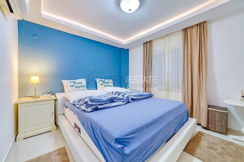 Purchase  4+1 two-story private villa in Alanya — furniture, swimming pool, sea view, Kargicak district 8 