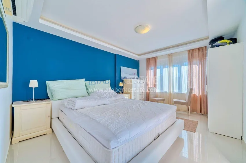 Purchase  4+1 two-story private villa in Alanya — furniture, swimming pool, sea view, Kargicak district 10 