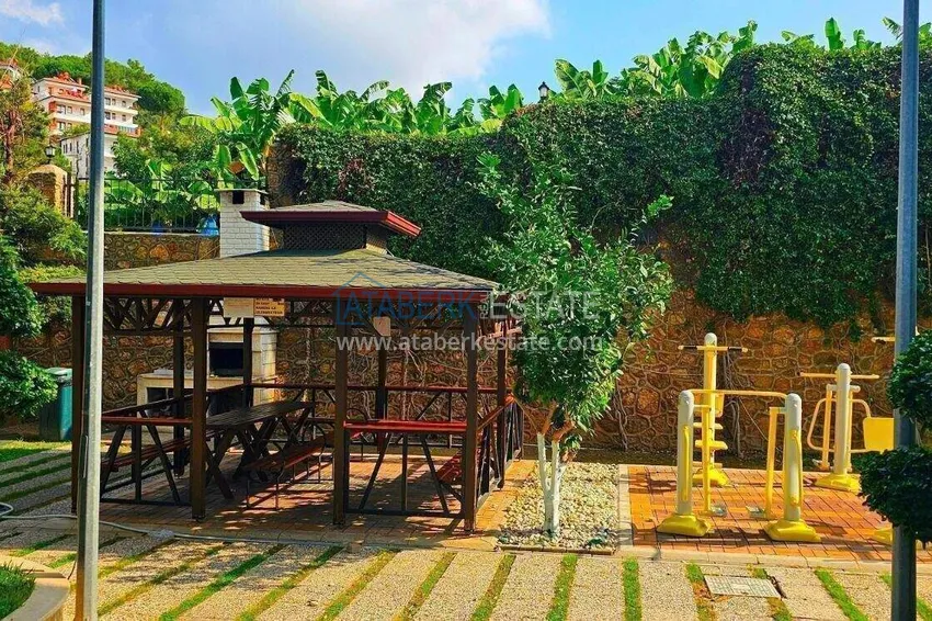 2+1 apartment on the first line in Alanya, Kargicak district — furniture, side sea view 19 