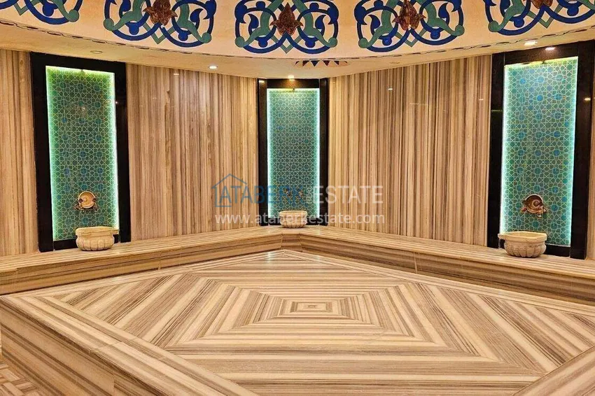 2+1 apartment on the first line in Alanya, Kargicak district — furniture, side sea view 50 