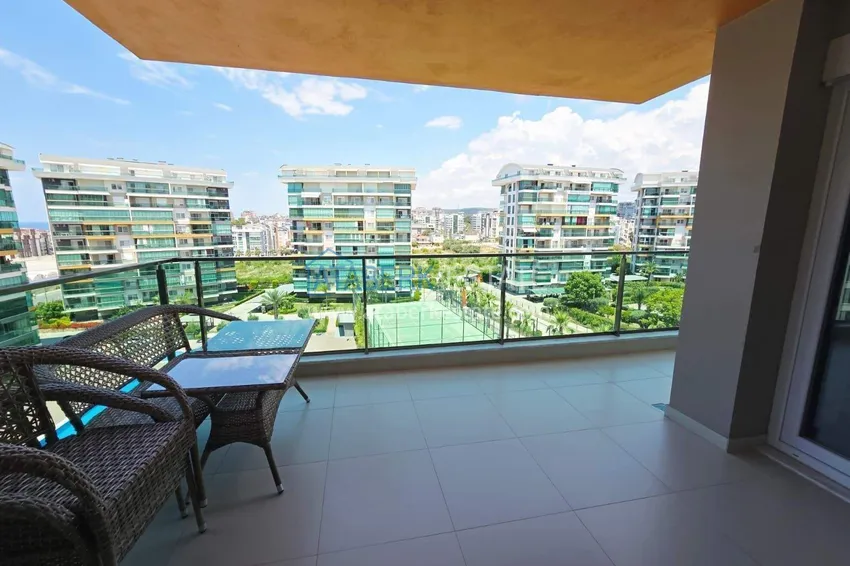 Purchase Furnished 1+1 apartment with partial sea view, Avsallar — Alanya 11