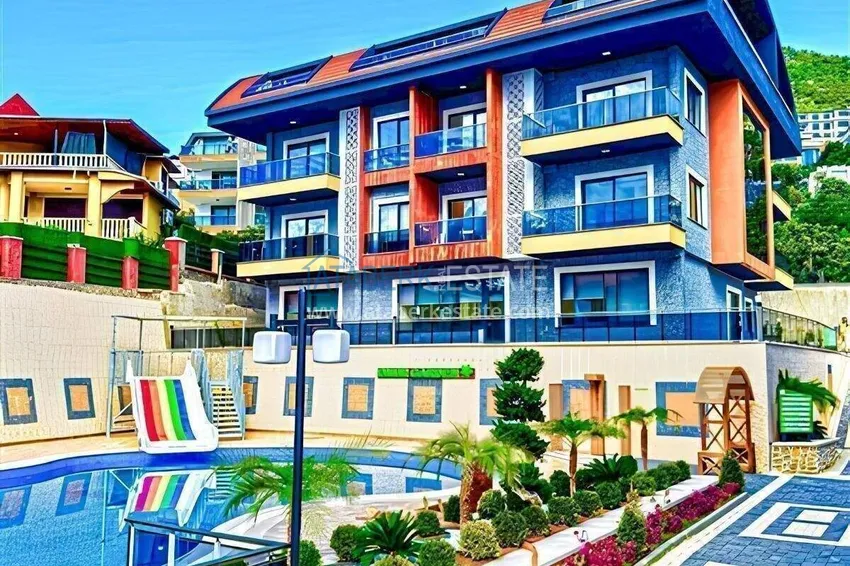 Apartment for a residence permit in the center of Alanya - 2+1 terrace duplex in a comfort-class complex 1 