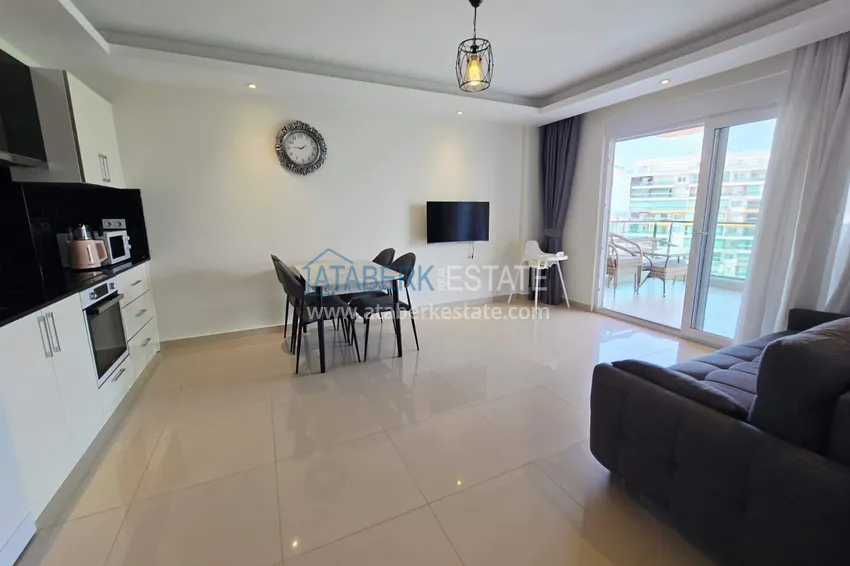 Purchase Furnished 1+1 apartment with partial sea view, Avsallar — Alanya 3