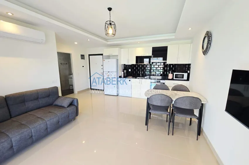 Purchase Furnished 1+1 apartment with partial sea view, Avsallar — Alanya 5