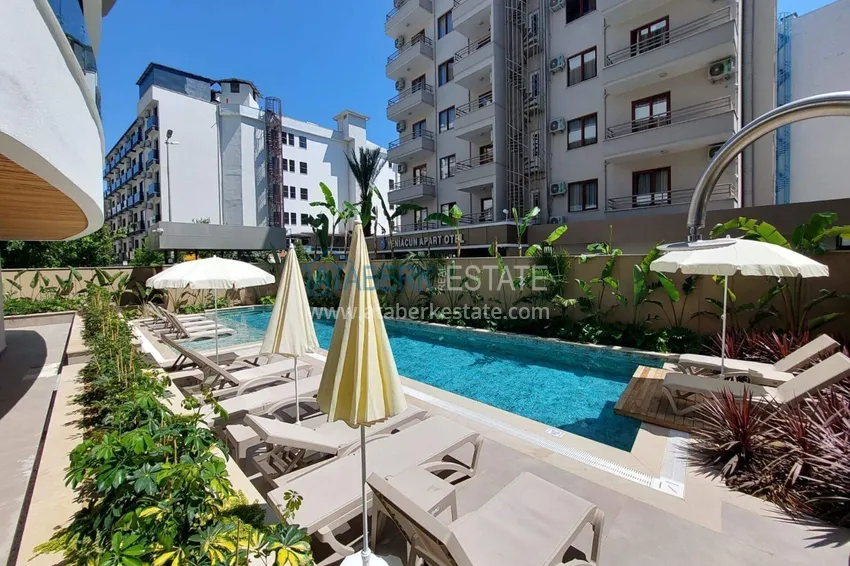 1+1 apartment in the center of Alanya - overlooking the sea and the fortress, Cleopatra beach area 10 