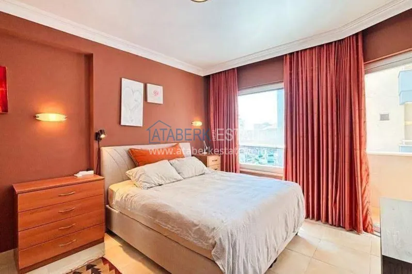 Purchase  2+1 apartment in the center of Alanya — furniture, mountain view, glazed balcony, Cleopatra beach area  12 
