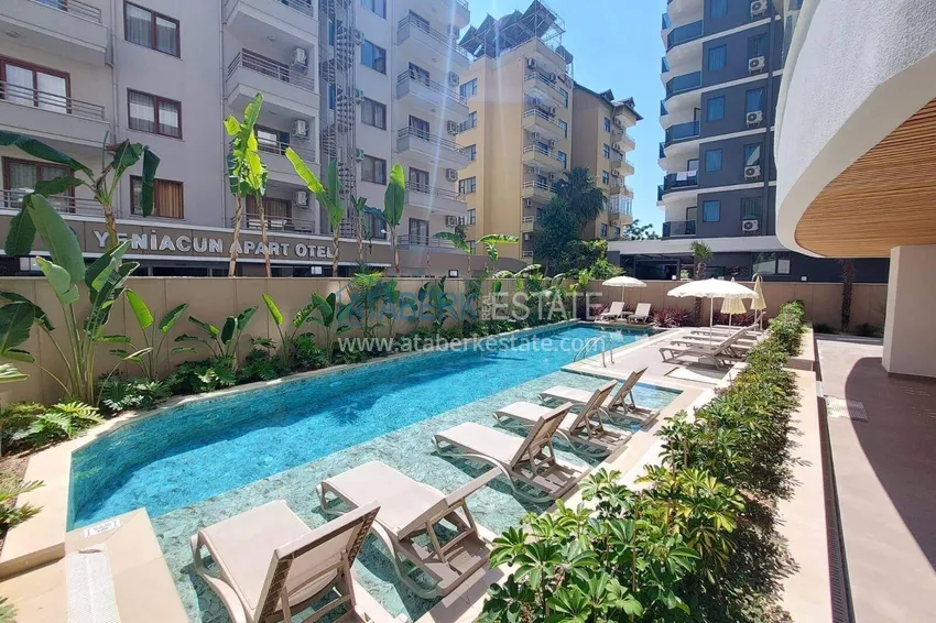 1+1 apartment in the center of Alanya - overlooking the sea and the fortress, Cleopatra beach area 11 