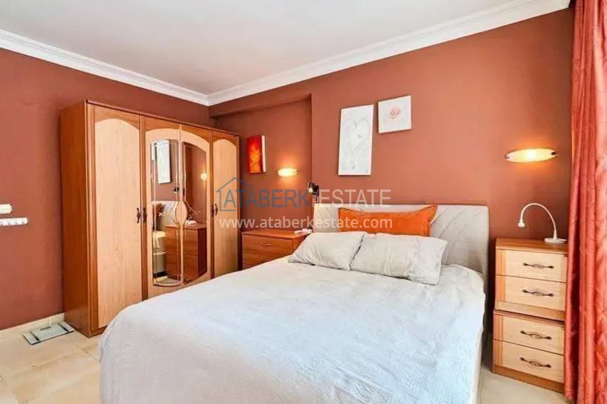 Purchase  2+1 apartment in the center of Alanya — furniture, mountain view, glazed balcony, Cleopatra beach area  13 