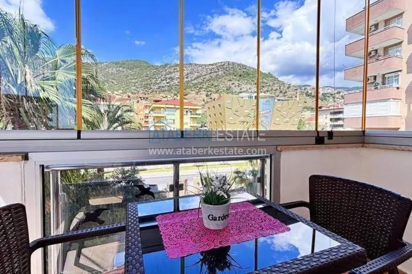 Purchase  2+1 apartment in the center of Alanya — furniture, mountain view, glazed balcony, Cleopatra beach area  18 