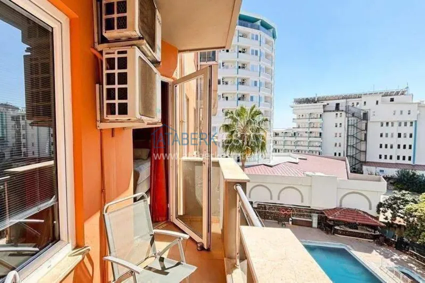 Purchase  2+1 apartment in the center of Alanya — furniture, mountain view, glazed balcony, Cleopatra beach area  19 