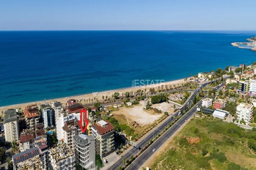 1+1 apartment in the center of Alanya - overlooking the sea and the fortress, Cleopatra beach area 1 