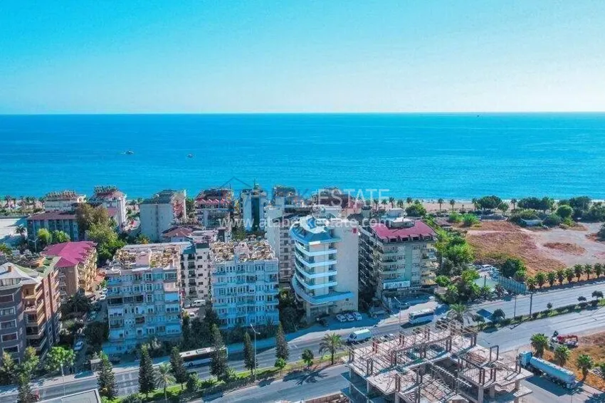 1+1 apartment in the center of Alanya - overlooking the sea and the fortress, Cleopatra beach area 3 