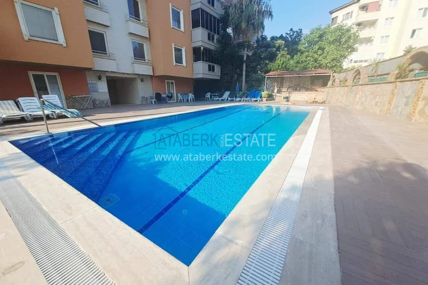 2+1 apartment in the center of Alanya — furniture, mountain view, glazed balcony, Cleopatra beach area  5 