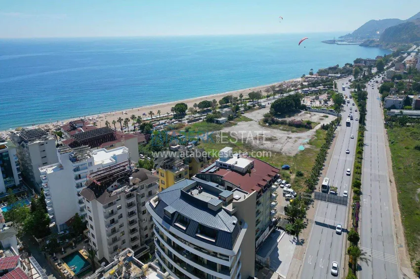 1+1 apartment in the center of Alanya - overlooking the sea and the fortress, Cleopatra beach area 4 