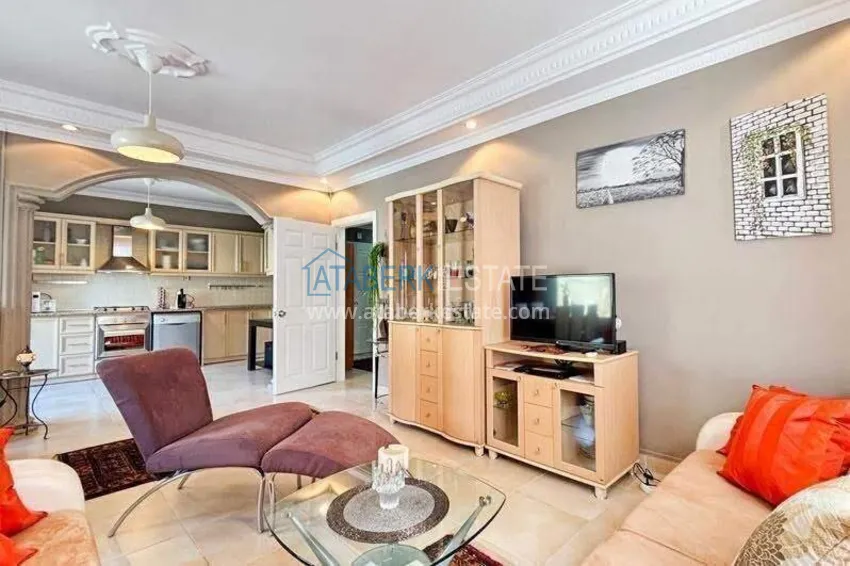 Purchase  2+1 apartment in the center of Alanya — furniture, mountain view, glazed balcony, Cleopatra beach area  6 