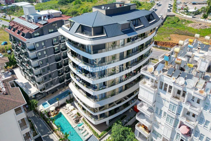 1+1 apartment in the center of Alanya - overlooking the sea and the fortress, Cleopatra beach area 5 