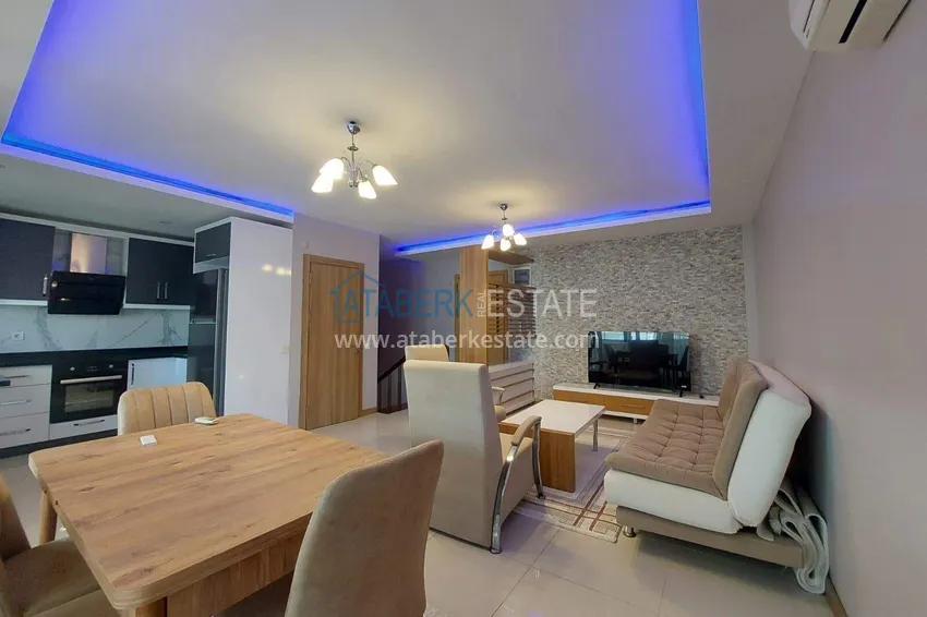 Purchase  2+1 penthouse in Mahmutlar - furnished duplex 500 meters from the sea 12 