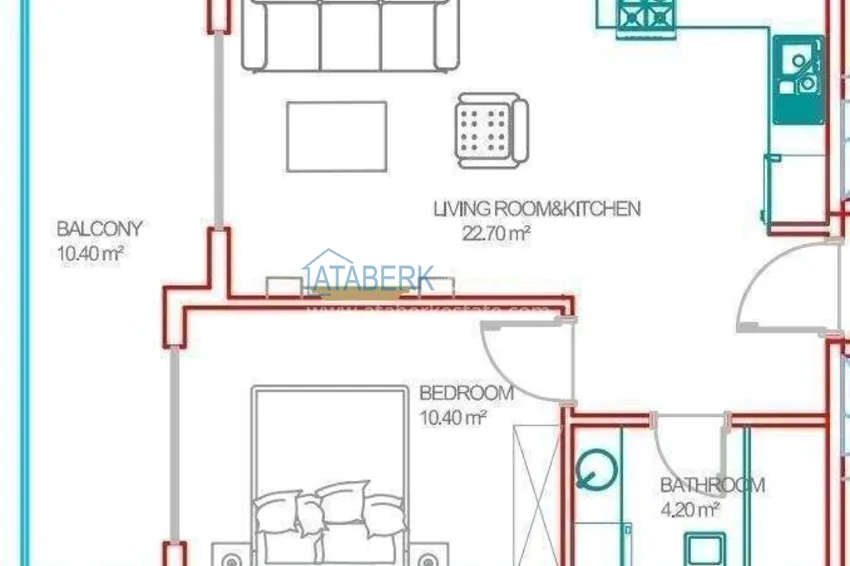 Buy cheap 1+1 apartment in Mahmutlar from the owner - premium residence 1 