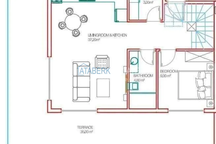 Buy cheap Apartment for a residence permit in Mahmutlar - 3+1 garden duplex directly from the owner  1 