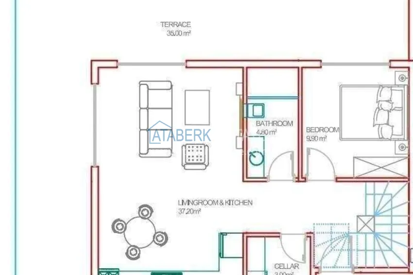 Buy cheap Property for a residence permit in Mahmutlar - 3+1 garden duplex with a private terrace and access to the pool 1 